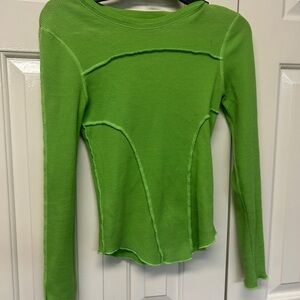 Urban Outfitters Lime Green Textured Top
